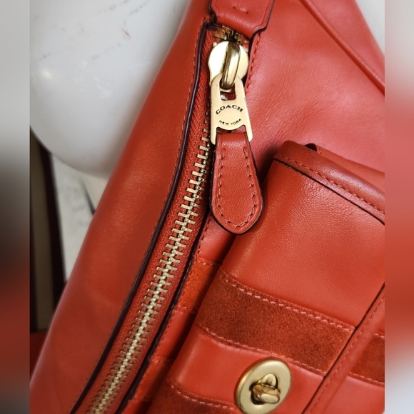 HERITAGE BELT BAG WITH SUEDE STRIPE (COACH C4033)B4/MANGO - Picture 10 of 13